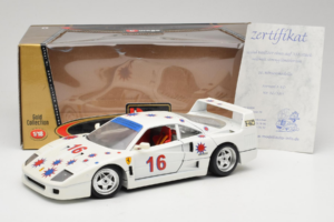 Ferrari F40 #16 Borsenmodells Weiß Limited Edition 333 pcs 1987 Bburago 1:18 3332-W1 Metall — Bild 8 von 8