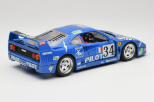 Ferrari F40 #34 M. Ferte / Thavenin / Palau Pilot Blau 1987 Bburago 1:18 3032-B1 Metall — Bild 3 von 8