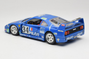 Ferrari F40 #34 M. Ferte / Thavenin / Palau Pilot Blau 1987 Bburago 1:18 3032-B1 Metall — Bild 7 von 8