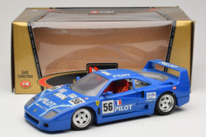 Ferrari F40 Pilot #56 Blau Bburago 1:18 3332-BL1 Metall — Bild 8 von 8