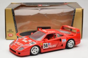 Ferrari F40 #56 Pilot Rot 1987 Bburago 1:18 3332-P2 Metall — Bild 8 von 8