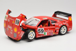Ferrari F40 LM Unisys #59 Ota / P. Nappi / R. Donovan 24 Hours of Le Mans 1996 Bburago 1:18 3032-U1 Metall — Bild 2 von 8