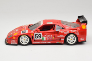Ferrari F40 LM Unisys #59 Ota / P. Nappi / R. Donovan 24 Hours of Le Mans 1996 Bburago 1:18 3032-U1 Metall — Bild 4 von 8