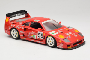 Ferrari F40 LM Unisys #59 Ota / P. Nappi / R. Donovan 24 Hours of Le Mans 1996 Bburago 1:18 3032-U1 Metall — Bild 6 von 8