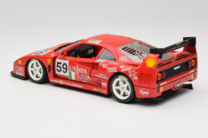Ferrari F40 LM Unisys #59 Ota / P. Nappi / R. Donovan 24 Hours of Le Mans 1996 Bburago 1:18 3032-U1 Metall — Bild 7 von 8