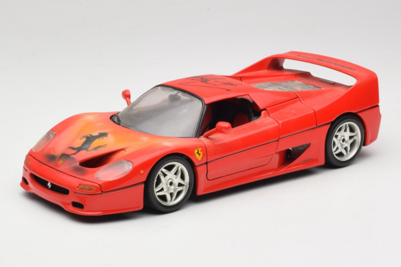 Ferrari F50 Braccio & Gotz M. Schumacher Signatur Edition Bburago 1:18 MS Metall