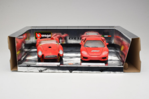 Ferrari Gift Set 250 Testa Rossa & 360 Modena Challenge Rot Bburago 1:18 GC001 Metall