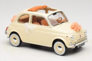 Fiat 500 L Elfenbein Wedding Gift Norev 1:18 187780 Metall — Bild 4 von 6