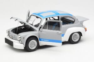Fiat Abarth 1000 TCR Matt Grau Blaue Streifen AUTOart 1:18 72642 Metall — Bild 2 von 8