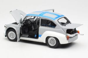 Fiat Abarth 1000 TCR Matt Grau Blaue Streifen AUTOart 1:18 72642 Metall — Bild 5 von 8