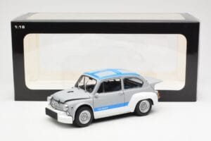 Fiat Abarth 1000 TCR Matt Grau Blaue Streifen AUTOart 1:18 72642 Metall — Bild 8 von 8