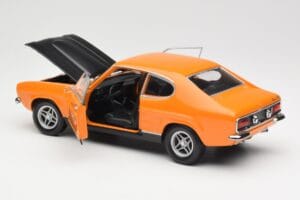 Ford Capri Mk1 RS 2600 Signal Orange Schwarz Minichamps 1:18 150089077 Metall — Bild 5 von 8