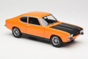Ford Capri Mk1 RS 2600 Signal Orange Schwarz Minichamps 1:18 150089077 Metall — Bild 6 von 8