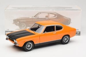 Ford Capri Mk1 RS 2600 Signal Orange Schwarz Minichamps 1:18 150089077 Metall — Bild 8 von 8