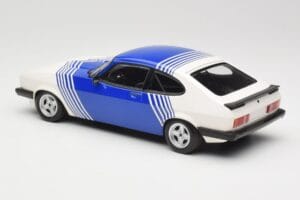 Ford Capri Mk2 3.0 Weiß mit Blauen Streifen Minichamps 1:18 155788600 Metall — Bild 5 von 6