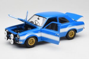 Ford Escort Mk1 RS 1600 Blau Weiß Streifen Minichamps 1:18 100688102 Metall — Bild 2 von 8