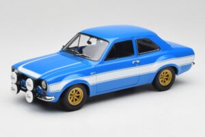 Ford Escort Mk1 RS 1600 Blau Weiß Streifen Minichamps 1:18 100688102 Metall