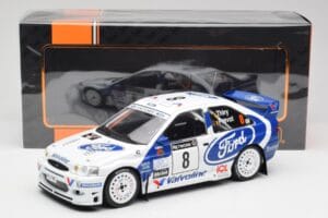 Ford Escort WRC #8 B. Thiry / S. Prevot RAC Rally 1998 IXO 1:18 18RMC170B Metall — Bild 6 von 6