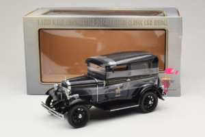 Ford Model A Tudor Police Car Motor City 1:18 43008 Metall — Bild 6 von 6