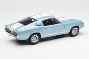 Ford Mustang Shelby GT500 Hellblau Metallic Mit Weißen Streifen AUTOart 1:18 72907 Metall — Bild 3 von 8