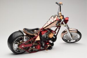 Harley-Davidson West Coast Choppers Diablo Soft Tail Gold Rot Minichamps 1:5 JJ04-05-03 Metall — Bild 2 von 6