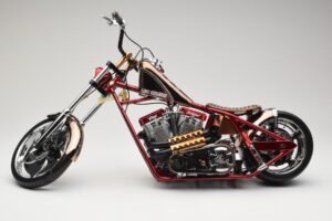 Harley-Davidson West Coast Choppers Diablo Soft Tail Gold Rot Minichamps 1:5 JJ04-05-03 Metall — Bild 3 von 6