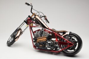 Harley-Davidson West Coast Choppers Diablo Soft Tail Gold Rot Minichamps 1:5 JJ04-05-03 Metall — Bild 4 von 6