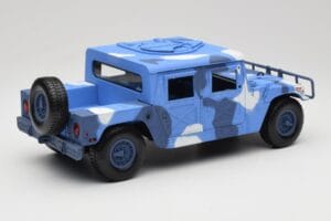 Hummer H1 Humvee Blau & Weiß Motormax 1:18 73157 Metall — Bild 3 von 8