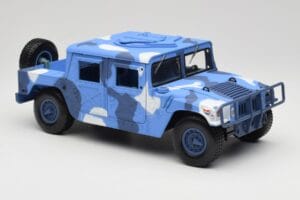 Hummer H1 Humvee Blau & Weiß Motormax 1:18 73157 Metall — Bild 6 von 8