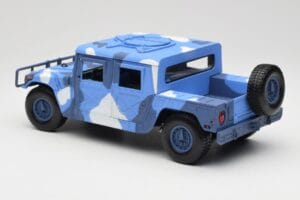 Hummer H1 Humvee Blau & Weiß Motormax 1:18 73157 Metall — Bild 7 von 8