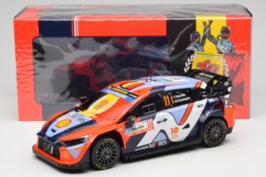 Hyundai i20 N Rally1 #11 T. Neuville / M. Wydaeghe Rally Japan WRC World Champion 2024 IXO 1:18 18RMC228 Metall — Bild 6 von 6