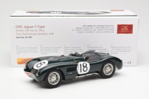 Jaguar C-Type #18 T. Rolt / D. Hamilton 24 Hours of Le Mans Winner 1953 CMC 1:18 M-195 Metall — Bild 6 von 6
