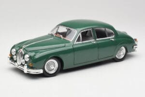 Jaguar Mark II British Racing Grün & Blau Innenraum Maisto 1:18 59001 Metall