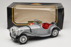 Jaguar SS100 Silber Bburago 1:18 3006-M2 Metall — Bild 6 von 6