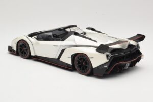 Lamborghini Veneno Roadster Weiß Mit Roter Linie Kyosho 1:18 C09502W Metall — Bild 5 von 6
