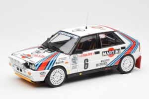 Lancia Delta HF 4WD #6 M. Biasion / T. Siviero Martini Rally Monte Carlo 1987 Kyosho 1:18 08960A Metall