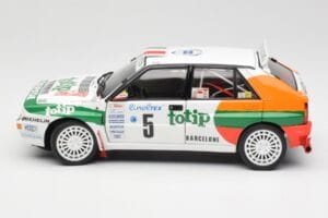 Lancia Delta HF Integrale Evo II Totip #5 A. Aghini / S. Farnocchia Rally Monte Carlo 1993 Kyosho 1:18 08348F Metall — Bild 4 von 8