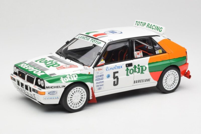 Lancia Delta HF Integrale Evo II Totip #5 A. Aghini / S. Farnocchia Rally Monte Carlo 1993 Kyosho 1:18 08348F Metall