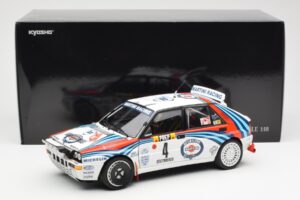 Lancia Delta HF Integrale Evo Martini #4 D. Auriol / B. Occelli Winner Rally Monte Carlo 1992 Kyosho 1:18 08348A Metall — Bild 8 von 8