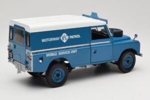 Land Rover Series III 109 Soft Top Motorway Patrol Blau Eagles Race 1:18 4403 Metall — Bild 3 von 8