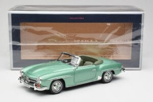 Mercedes 190 SL W121 Hellgrün Metallic Norev 1:18 183401 Metall — Bild 9 von 9