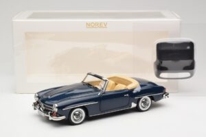 Mercedes 190 SL W121 Middle Blue Norev 1:18 183403 Metall — Bild 8 von 8
