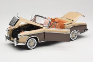 Mercedes 220 SE W128 Cabriolet Bronze Rot Sun Star 1:18 3572 Metall — Bild 2 von 8