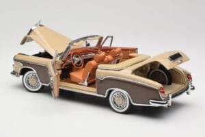 Mercedes 220 SE W128 Cabriolet Bronze Rot Sun Star 1:18 3572 Metall — Bild 5 von 8