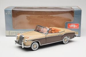 Mercedes 220 SE W128 Cabriolet Bronze Rot Sun Star 1:18 3572 Metall — Bild 8 von 8