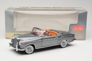 Mercedes 220 SE W128 Cabriolet Grey Metallic Sun Star 1:18 3352-M1 Metall — Bild 8 von 8