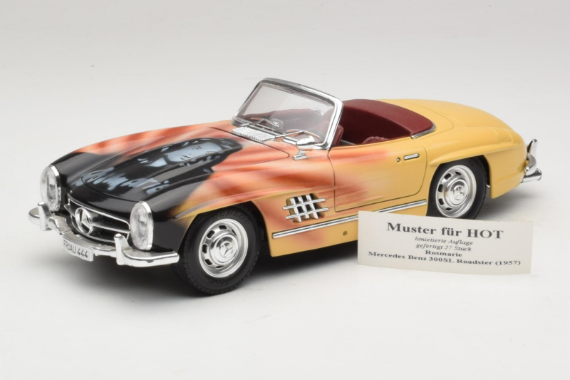 Mercedes 300 SL Roadster Rosemarie Muster Limitierte Auflage 18/27 Bburago 1:18 3023-M1 Metall