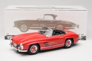 Mercedes 300 SL W198 Roadster Rot Mit Hardtop Minichamps 1:18 180039041 Metall — Bild 8 von 8