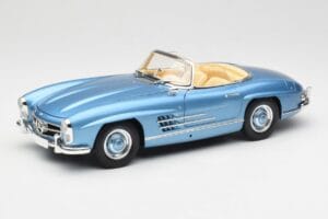Mercedes 300 SL W198 Roadster Hardtop Light Blue Metallic Minichamps 1:18 180039042 Metall