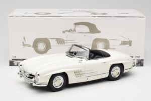 Mercedes 300 SL W198 Roadster Weiß Mit Softtop Minichamps 1:18 180039034 Metall — Bild 9 von 9